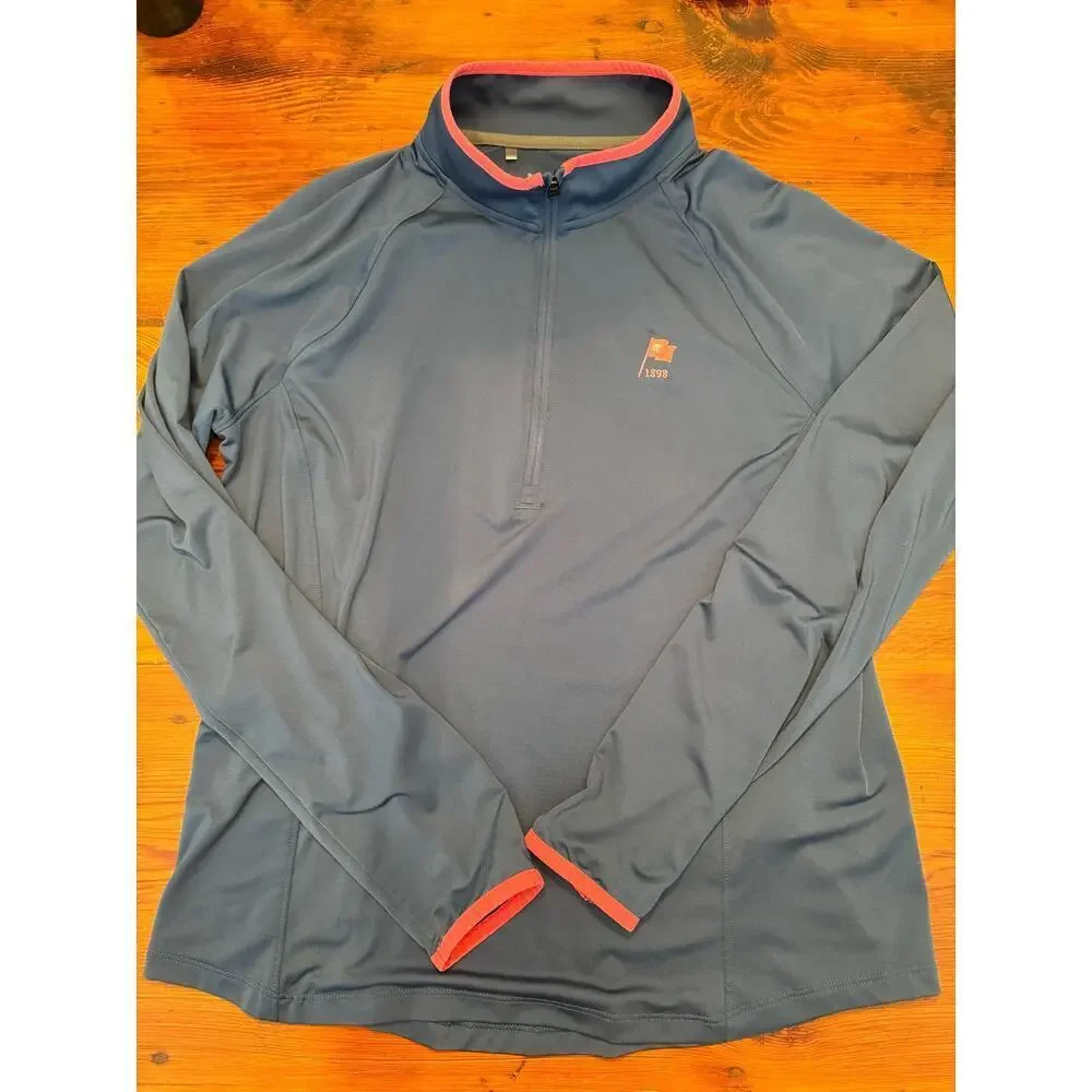 Under Armour women’s navy blue 1/4 performance golf pull over size large NWOT